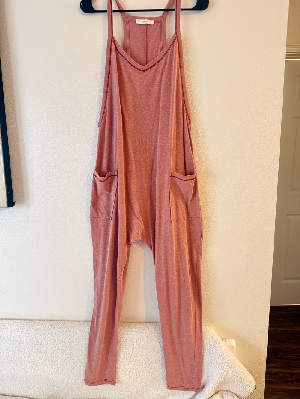 Ces Femme Mauve Pink Jersey Pocket Jumpsuit